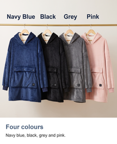 Heated hoodie blanket: Four colours