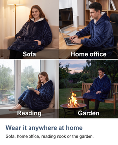 Heated hoodie blanket: Wear it anywhere at home