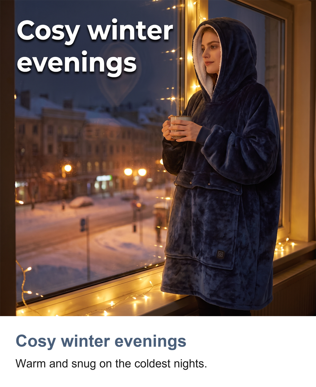 Heated hoodie blanket: Cosy winter evenings