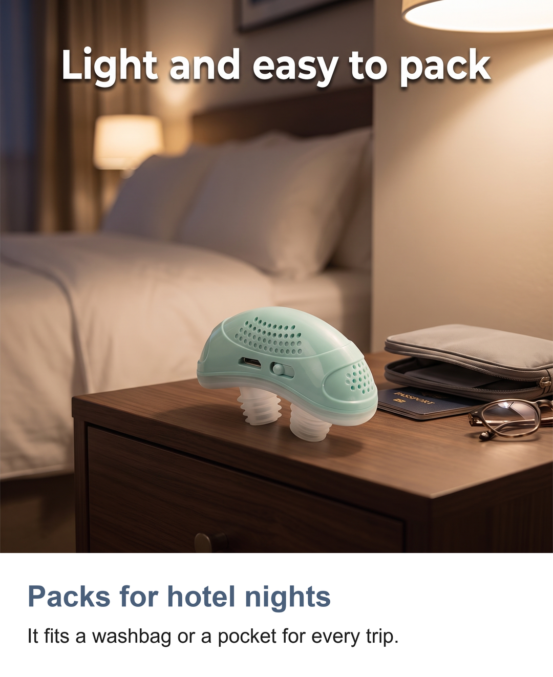 Anti snoring device: Packs for hotel nights