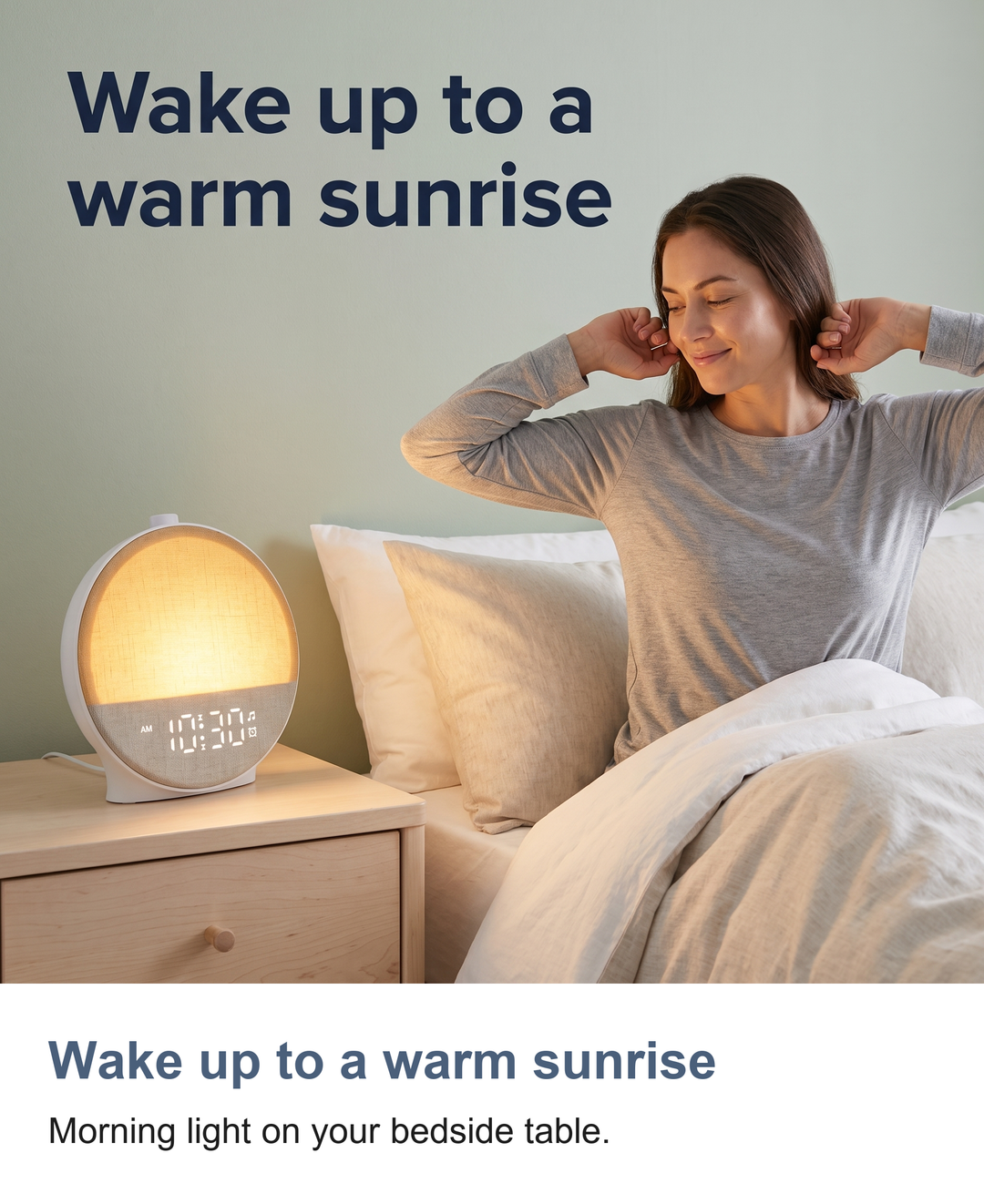 Sunrise clock: Wake up to a warm sunrise