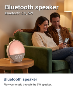 Sunrise clock: Bluetooth speaker