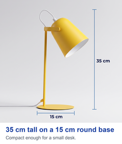 35 cm tall on a 15 cm round base