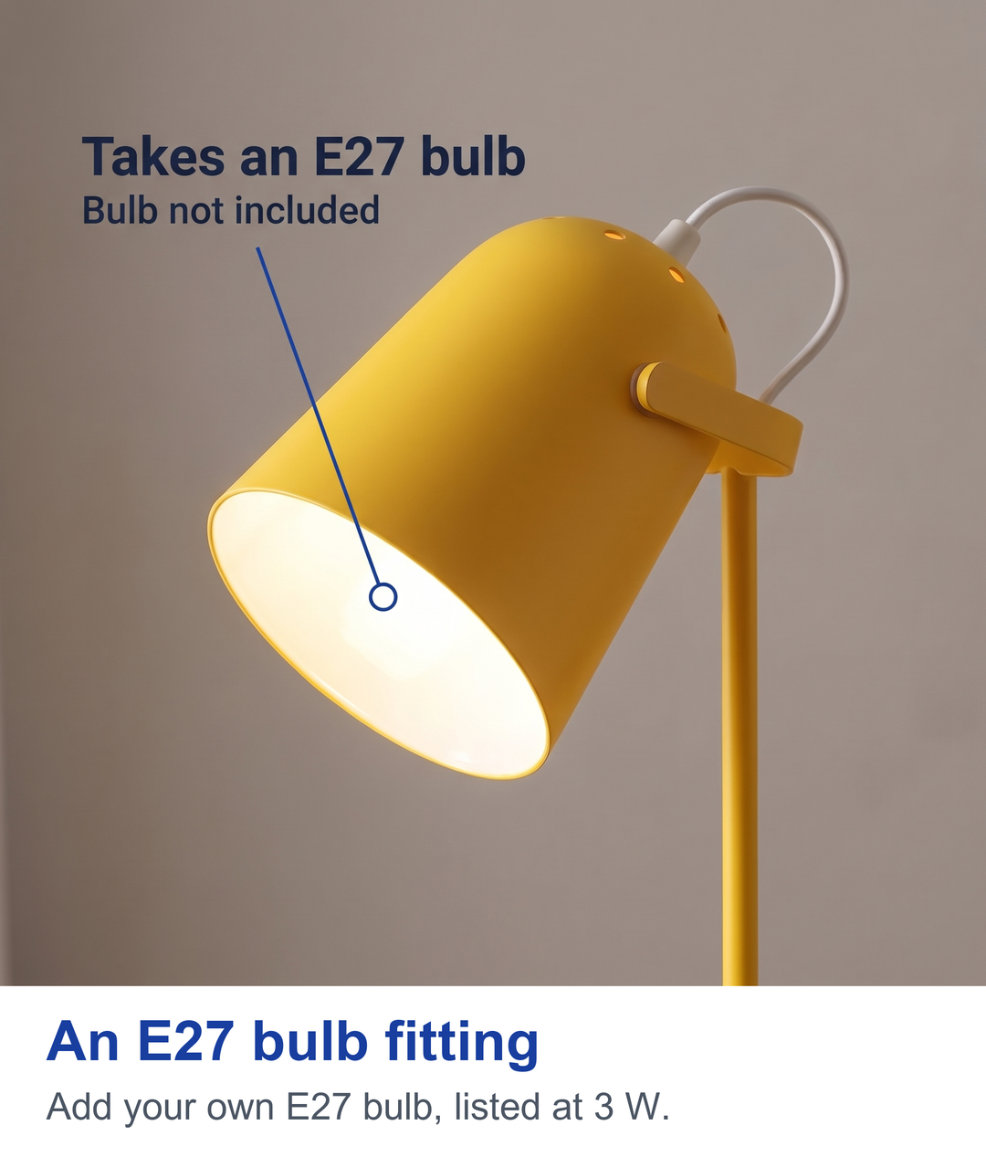 An E27 bulb fitting