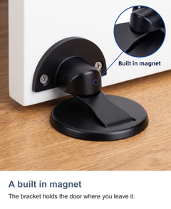 Magnetic door stop: A built in magnet