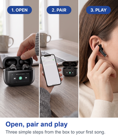 Open, pair and play. Three simple steps from the box to your first song.