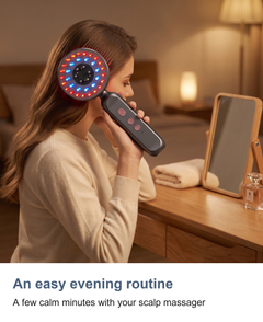 The scalp massager used as part of an evening hair routine