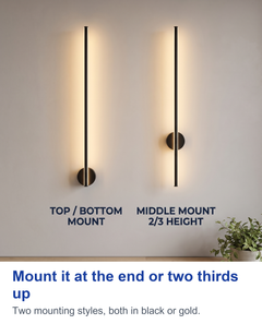 Mount it at the end or two thirds up