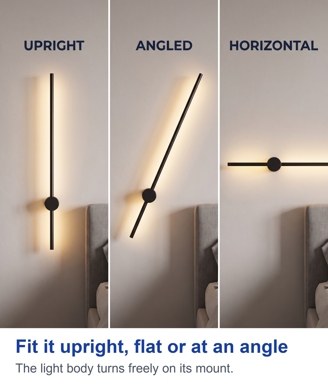 Fit it upright, flat or at an angle
