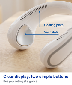 Clear display, two simple buttons. See your setting at a glance