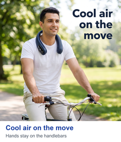 Cool air on the move. Hands stay on the handlebars