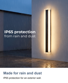 Made for rain and dust: IP65 protection for an exterior wall.