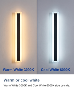 Warm or cool white: Warm White 3000K and Cool White 6000K side by side.