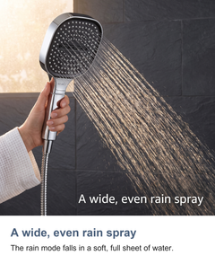 A wide, even rain spray