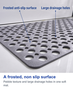 A frosted, non slip surface