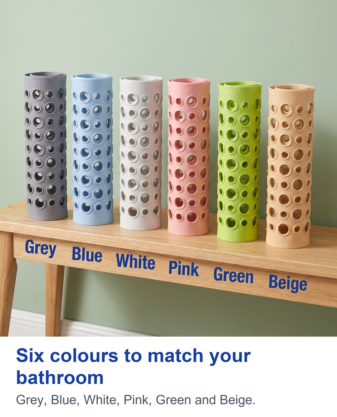 Six colours to match your bathroom