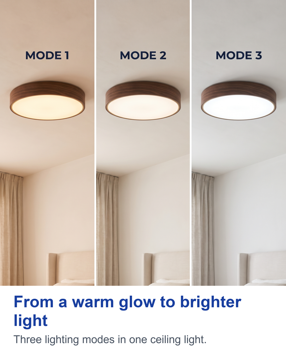 From a warm glow to brighter light