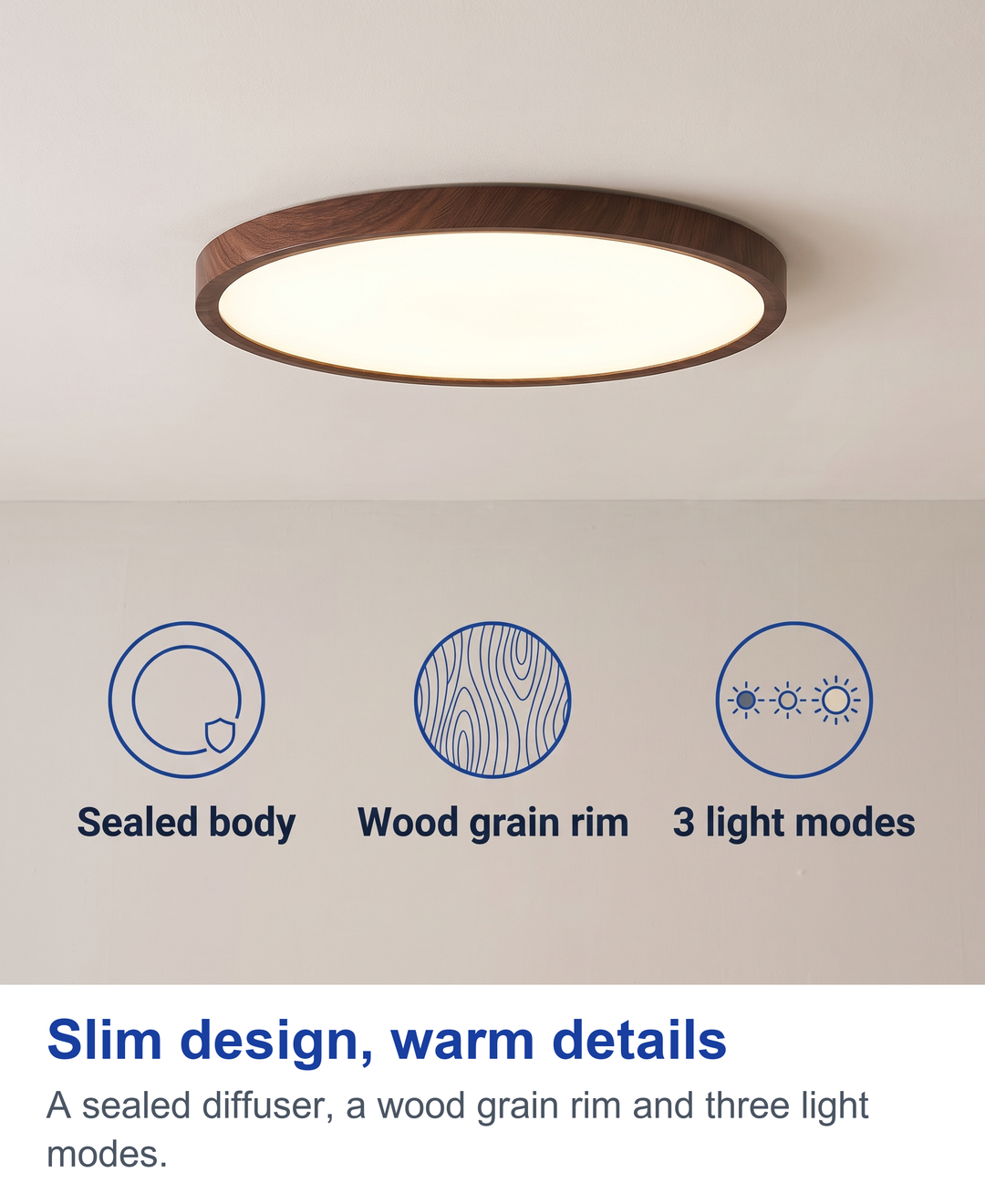 Slim design, warm details