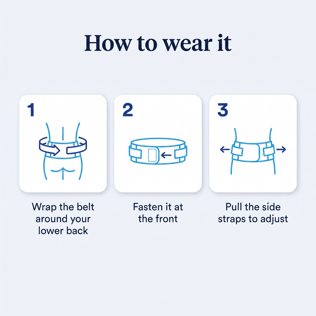 How to wear the lower-back support belt