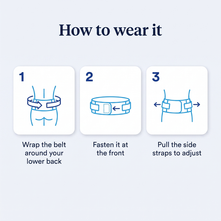 How to wear the lower-back support belt