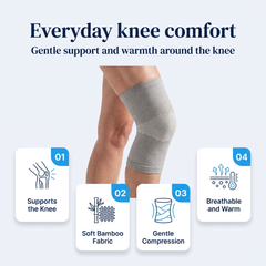 Gentle support around the knee