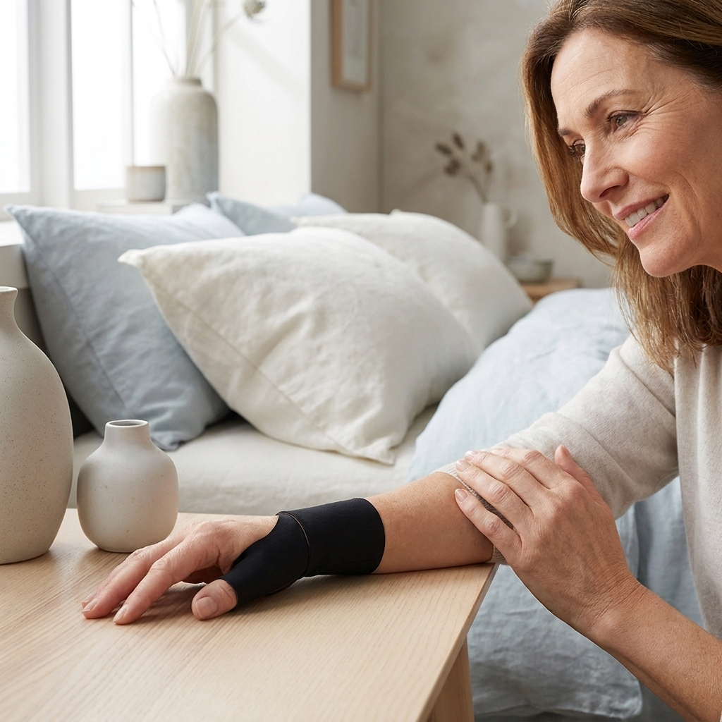 Wrist and thumb support for busy hands