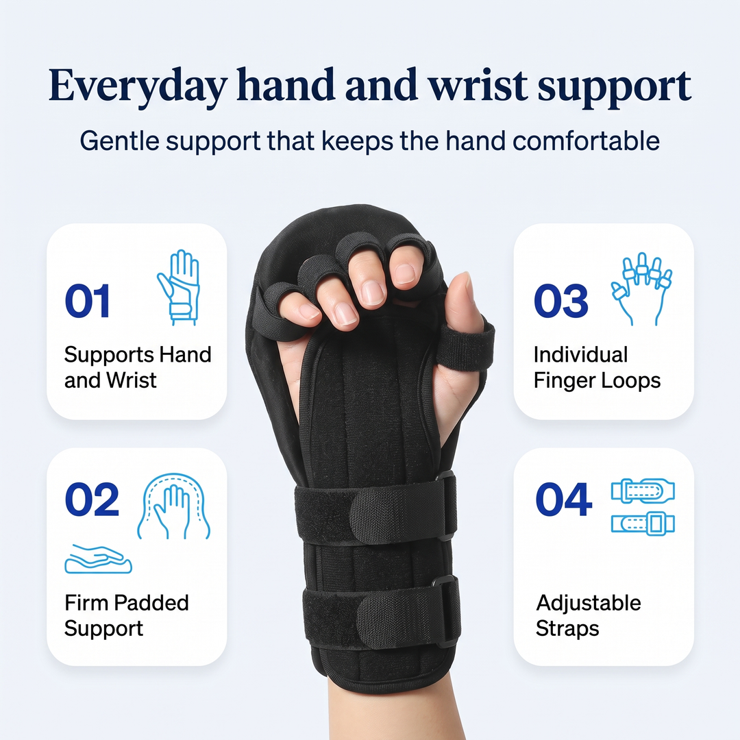 Gentle support that keeps the hand comfortable