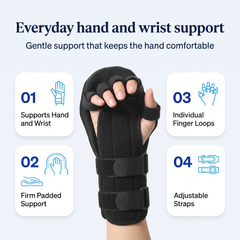 Gentle support that keeps the hand comfortable