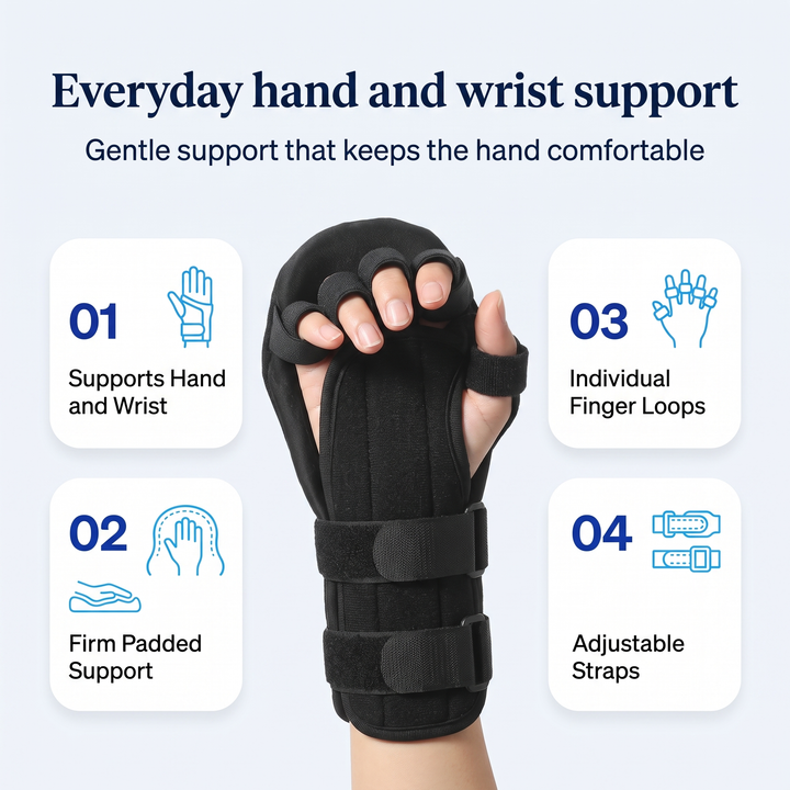 Gentle support that keeps the hand comfortable