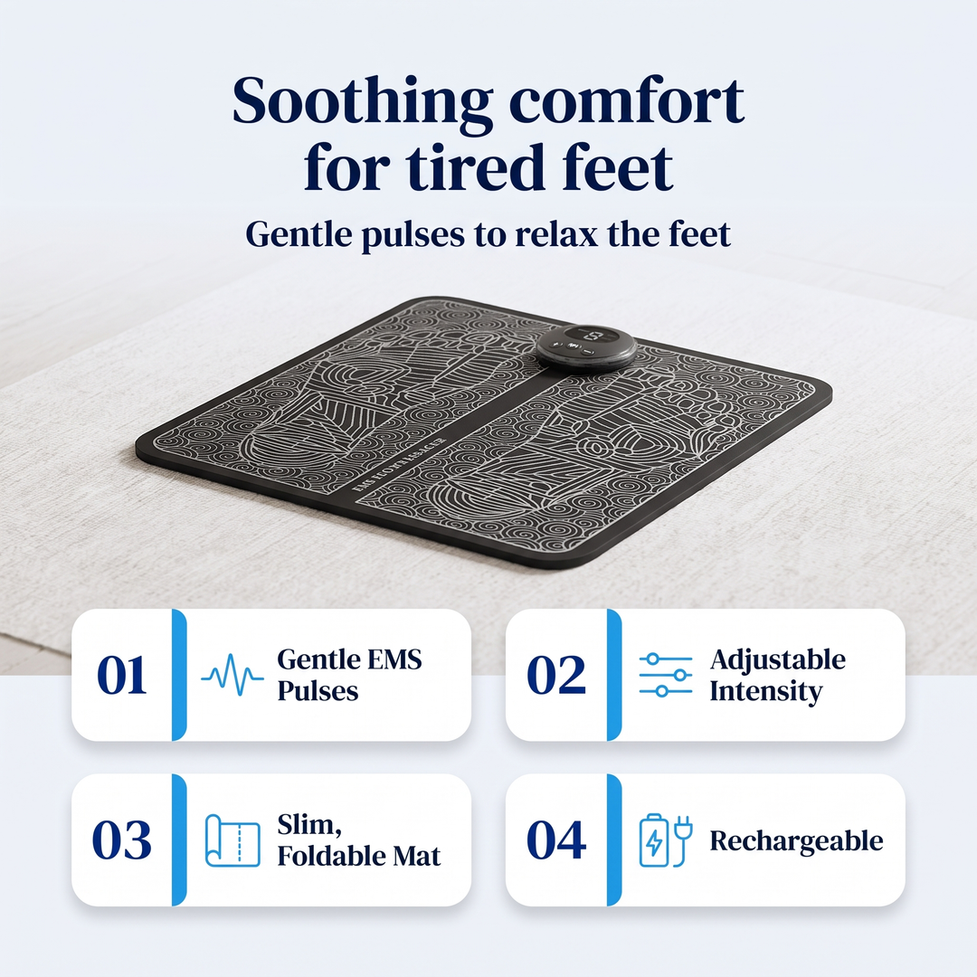 Gentle pulses to relax the feet