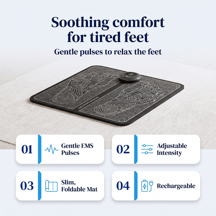 Gentle pulses to relax the feet