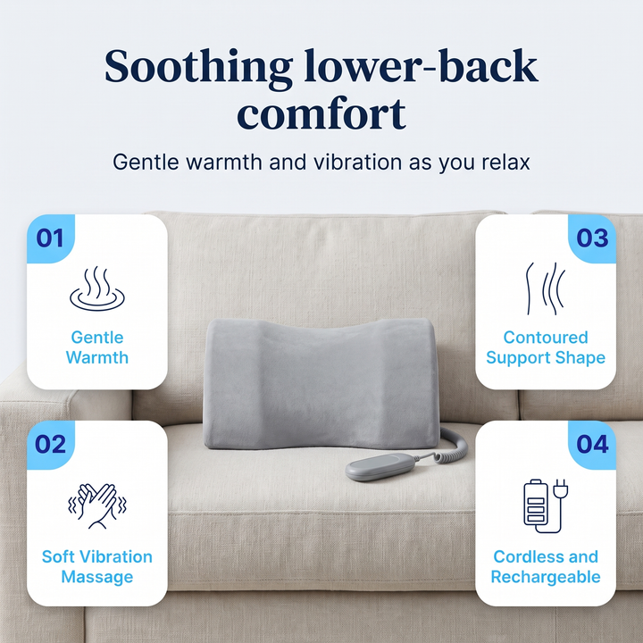 Gentle warmth and vibration as you relax