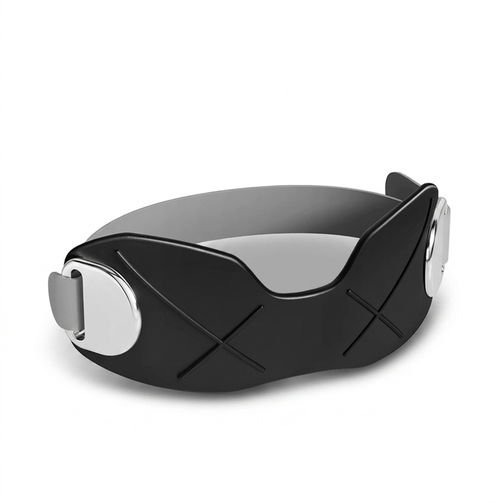 Black silicone patella band product photo