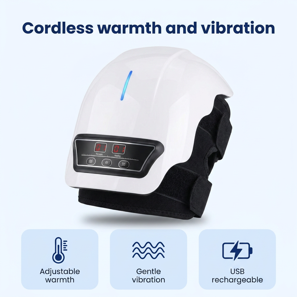 knee massager warmth and vibration features