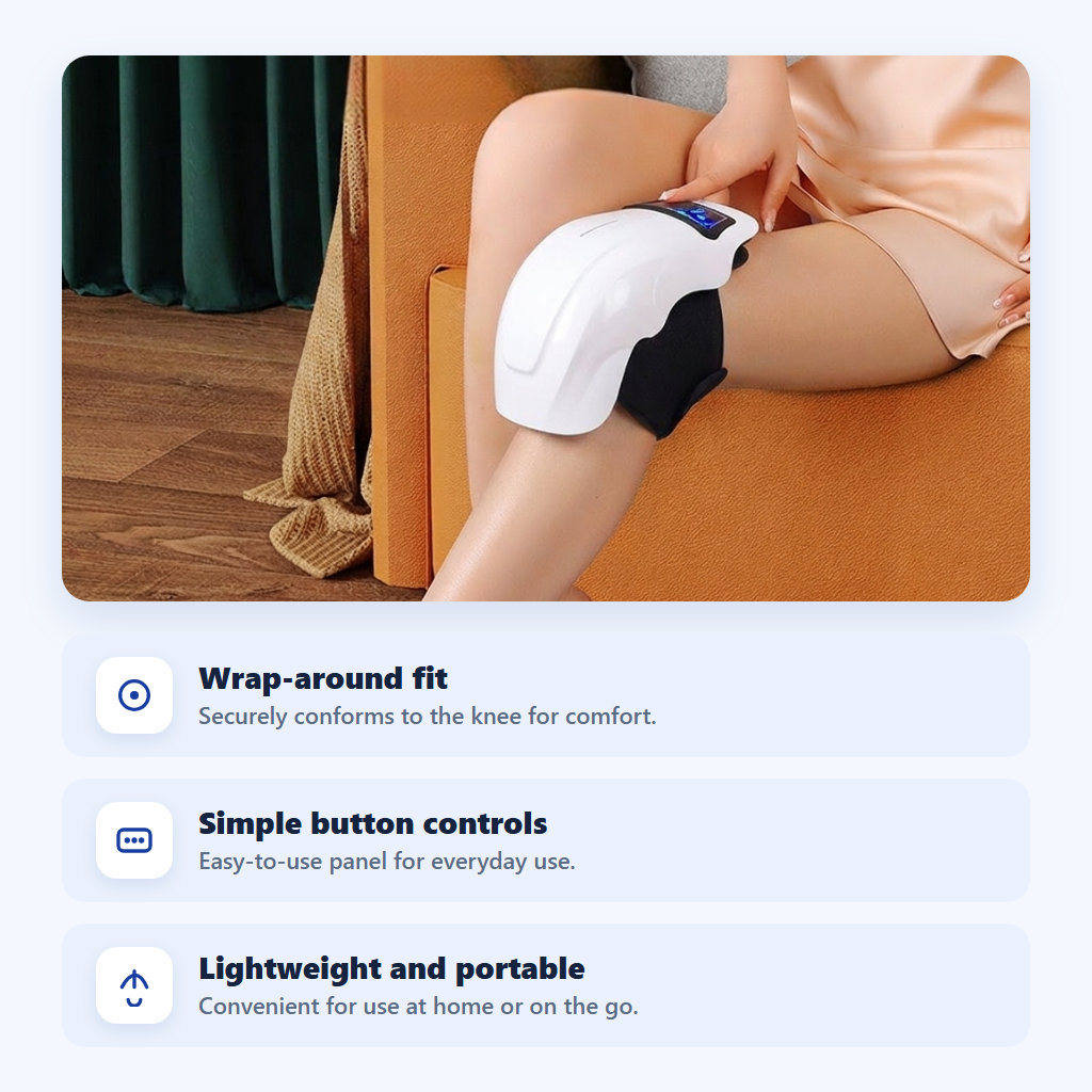 knee massager wrap around fit and controls