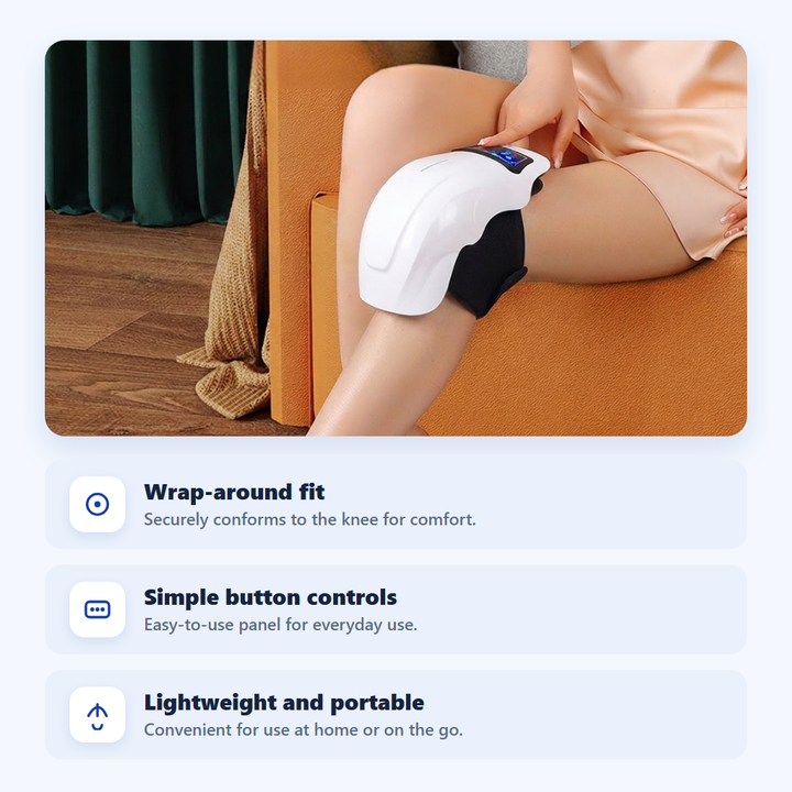 knee massager wrap around fit and controls