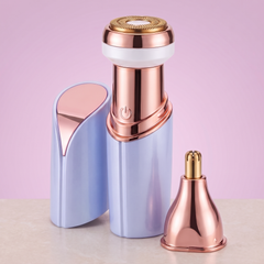 Blue 2-in-1 lady facial and body hair trimmer