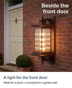 A light for the front door: Made for a porch, a courtyard or a garden wall.
