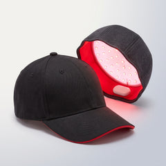 Red light cap in black with the LED liner lifted out and lit