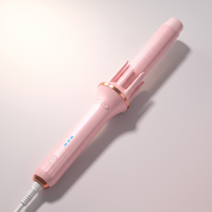 Automatic hair curler, 32mm ceramic curling wand, Pink
