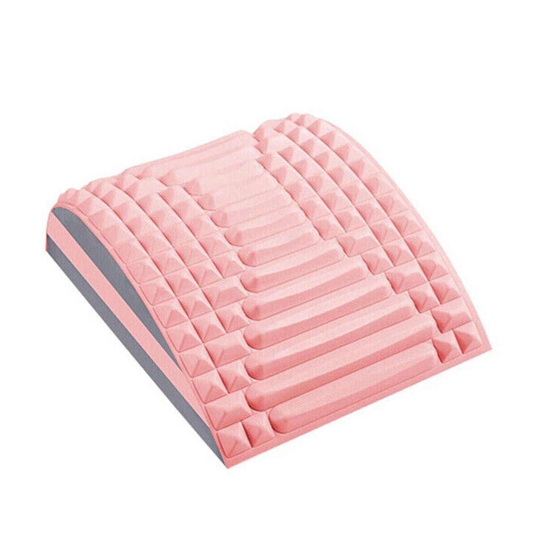 Back & Neck Stretcher with Lumbar Support, pink colour