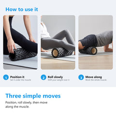 How to use the foam roller, positioning it, rolling slowly and working the whole muscle