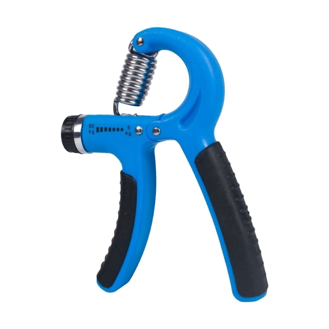 Adjustable hand grip strengthener in blue