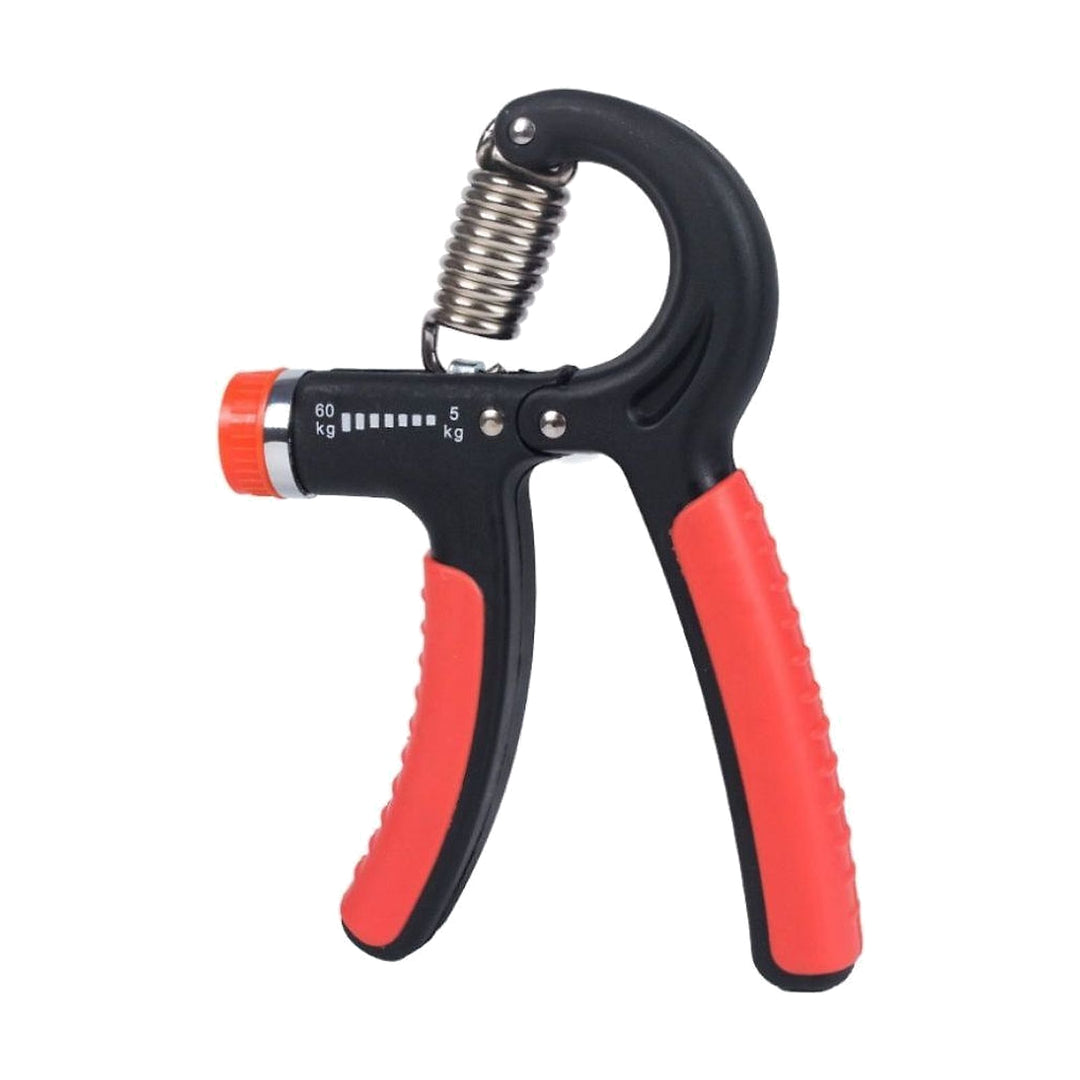Adjustable hand grip strengthener in red