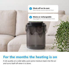 Humidifier on a side table in a living room