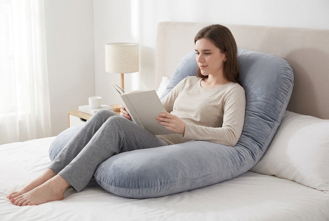 J Shaped Pregnancy Pillow with Full Body Support