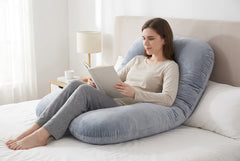 J Shaped Pregnancy Pillow with Full Body Support
