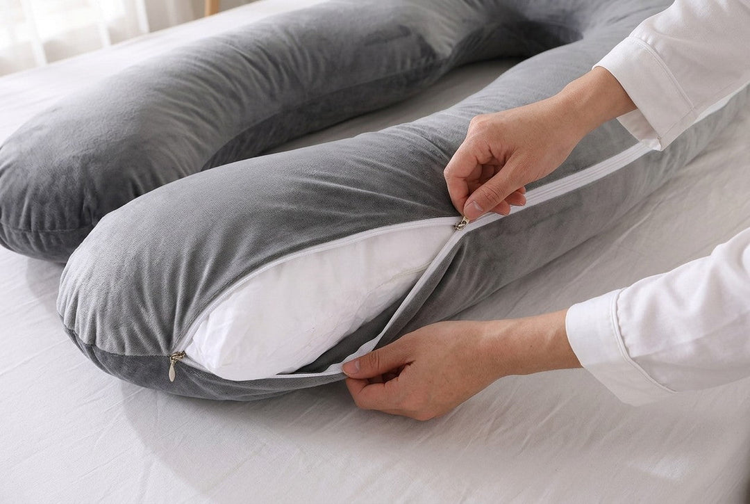 J Shaped Pregnancy Pillow with Full Body Support
