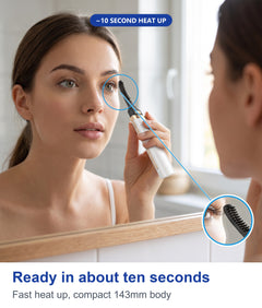 Ready in about ten seconds: fast heat up, compact 143mm body