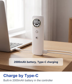White LED face mask controller charging by Type-C cable